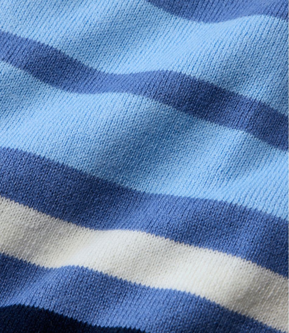 Women's Cotton/Cashmere Sweater, V-Neck Stripe | L.L.Bean US