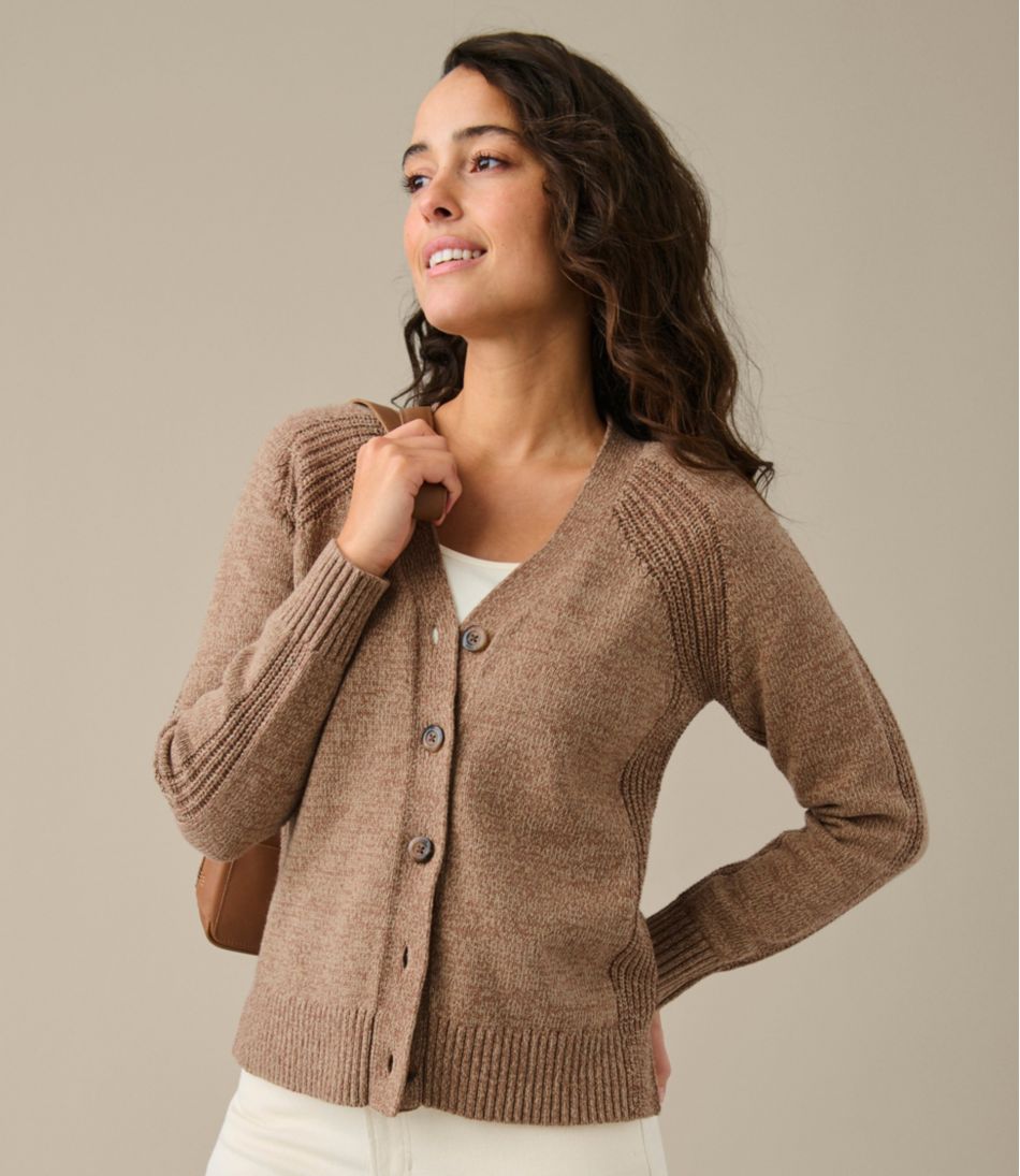 Women's Mariner Shaker Sweater, V-Neck Cardigan | L.L.Bean US