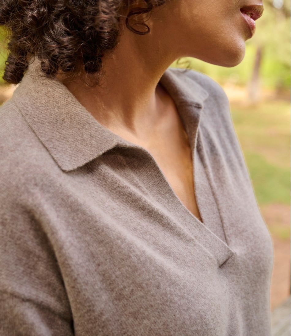 Women's Classic Cashmere Sweater, Relaxed Polo | L.L.Bean online