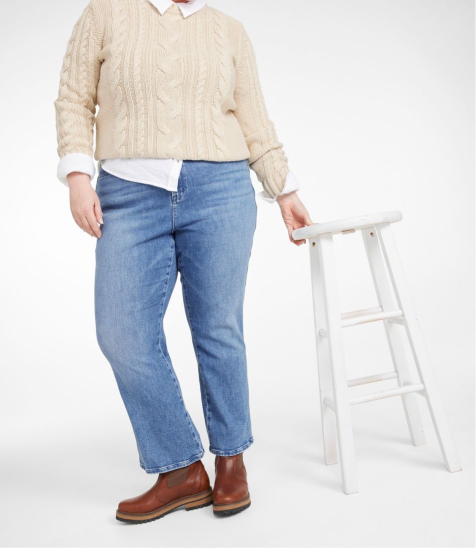 Women's Everyday Stretch Jeans, High-Rise Mini Bootcut Ankle | L.L.Bean for sale
