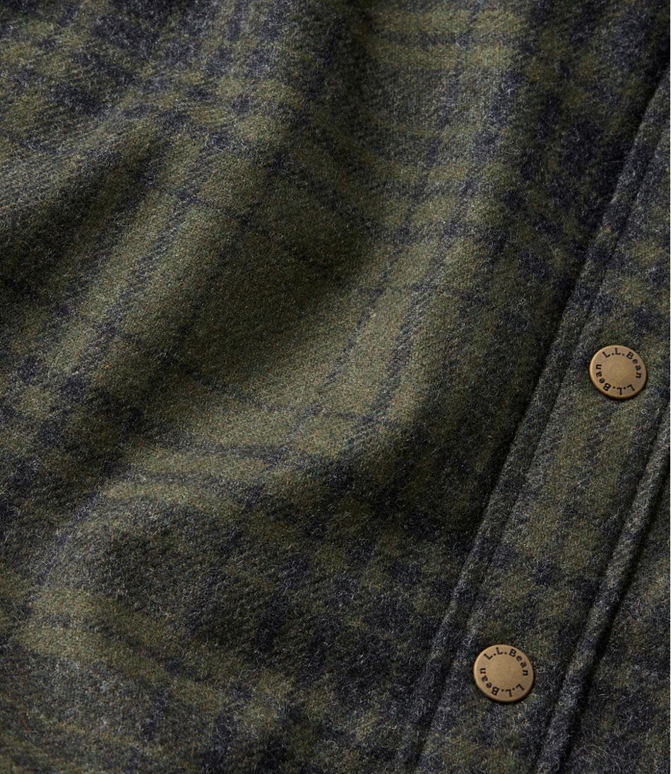 Men's Maine Guide Lightweight Lined Wool Field Shirt, Plaid | L.L.Bean US