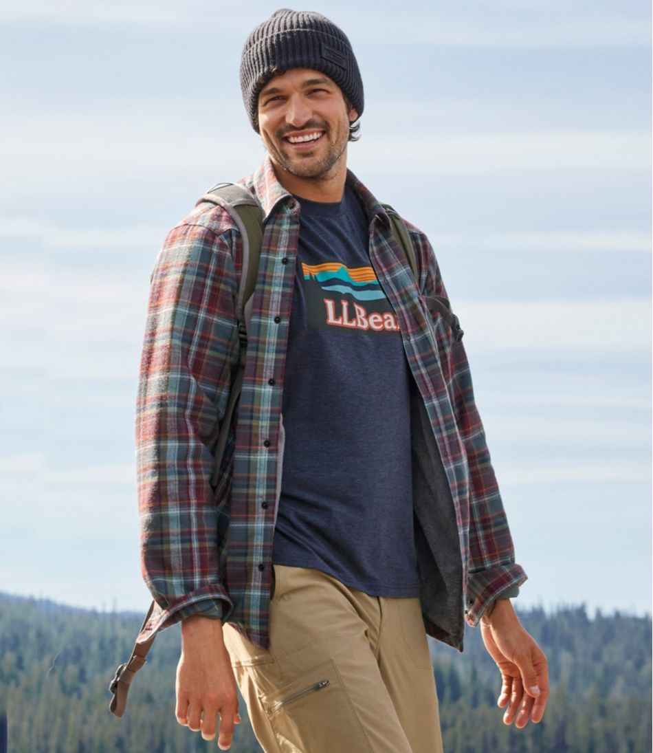 Men's Katahdin Performance Flannel Shirt-Jacket, Hi-Pile Fleece-Lined Plaid | L.L.Bean discount