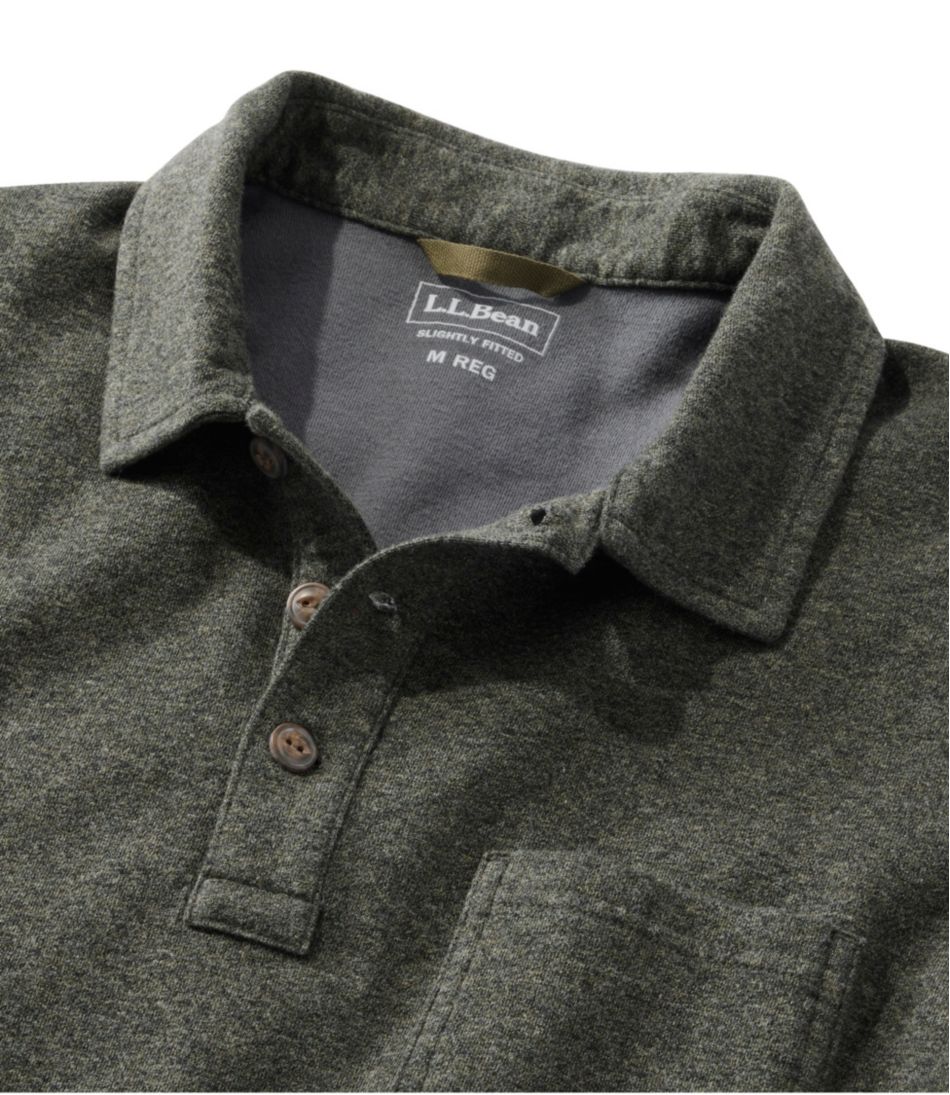 Men's Washed Cotton Double-Knit Polo, Long-Sleeve | L.L.Bean online