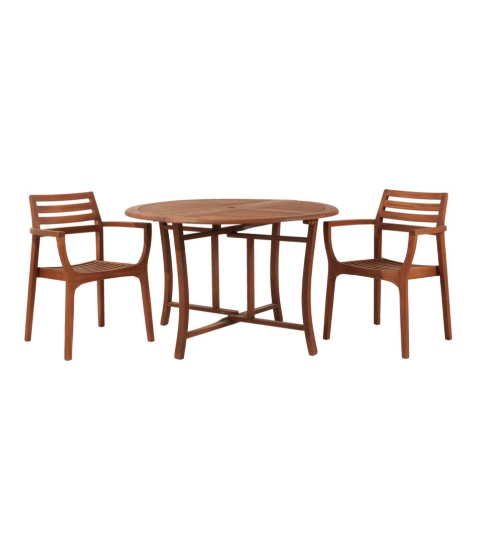 Eucalyptus Folding Table, Round | L.L.Bean online