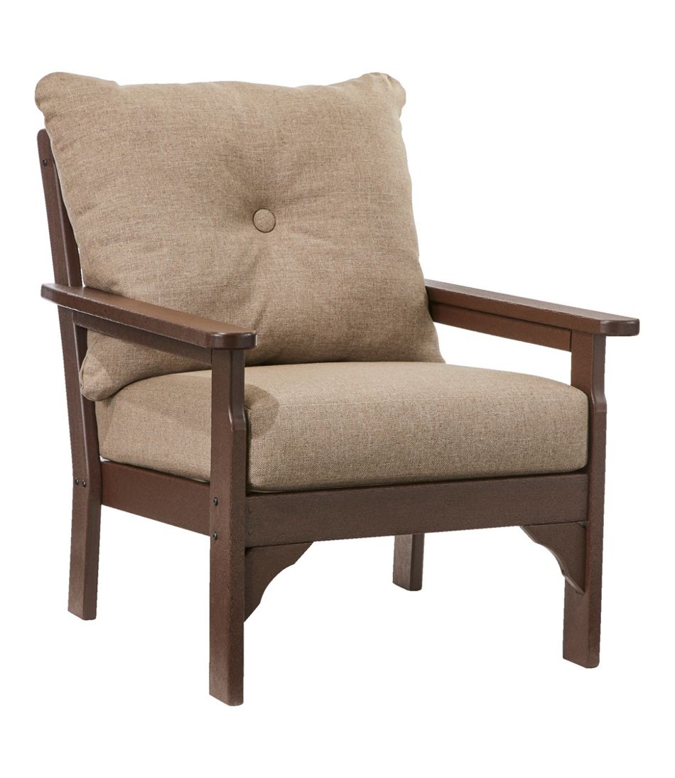 All-Weather Patio Chair with Textured Cushion, Mahogany | L.L.Bean US