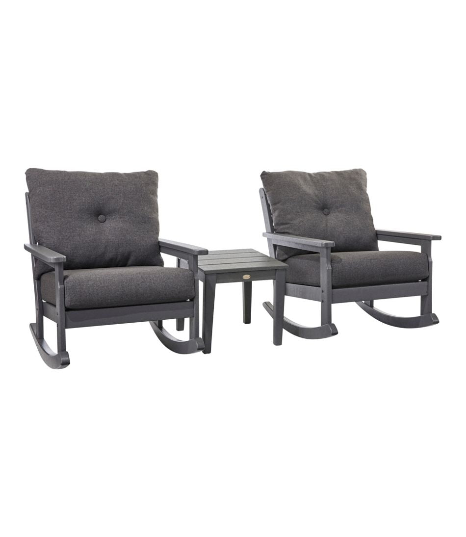 All-Weather Patio Rocker Set with Side Table, Slate Gray | L.L.Bean discount