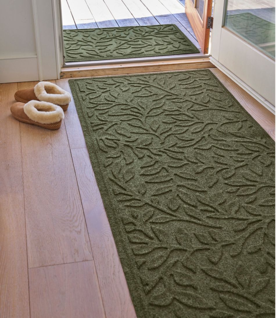 Heavyweight Recycled Waterhog Mat Runner, Woodland Leaf | L.L.Bean online