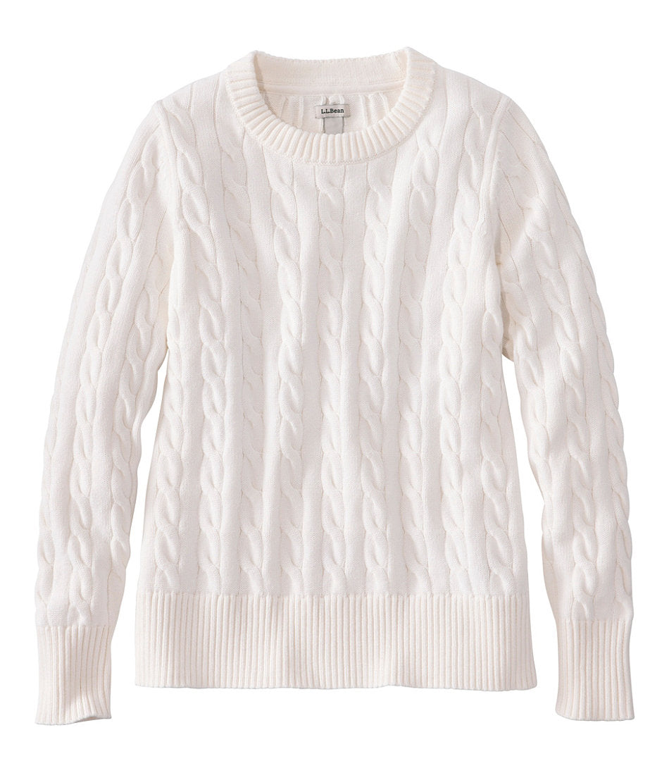 Women's The Original Double L® Sweater, Cable Crewneck | L.L.Bean online