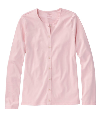 Women's Pima Cotton Tee, Long-Sleeve Crewneck Cardigan | L.L.Bean discount