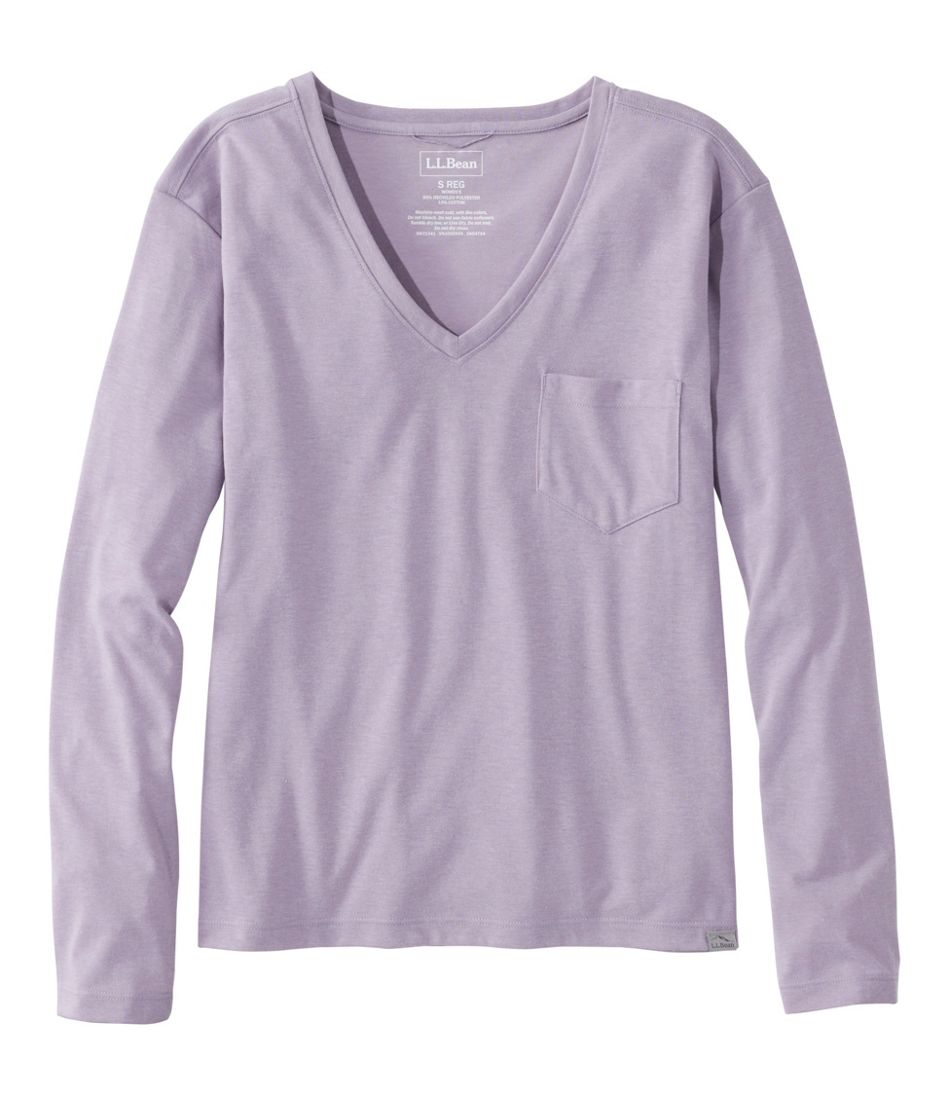 Women's Vista Camp V-Neck Pocket Tee, Long-Sleeve | L.L.Bean US