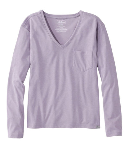Women's Vista Camp V-Neck Pocket Tee, Long-Sleeve | L.L.Bean US