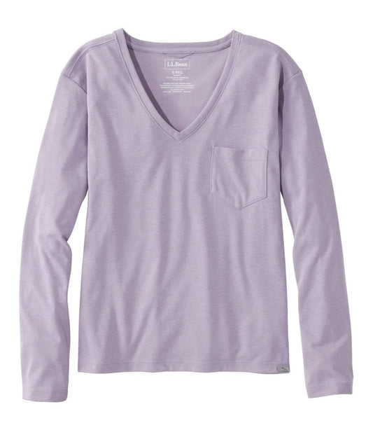 Women's Vista Camp V-Neck Pocket Tee, Long-Sleeve | L.L.Bean US