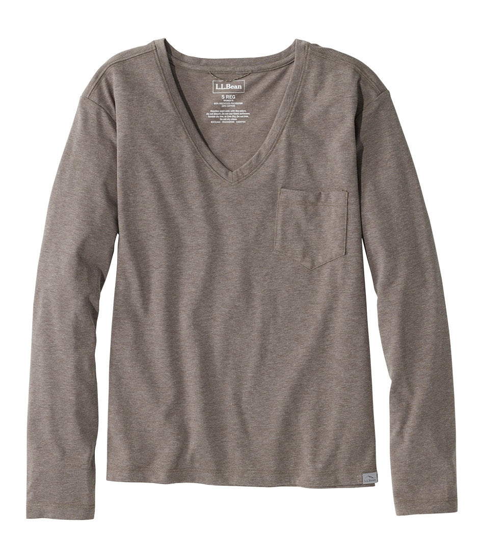 Women's Vista Camp V-Neck Pocket Tee, Long-Sleeve | L.L.Bean US