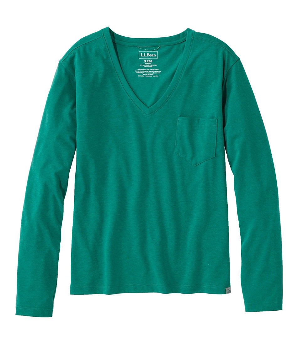 Women's Vista Camp V-Neck Pocket Tee, Long-Sleeve | L.L.Bean US