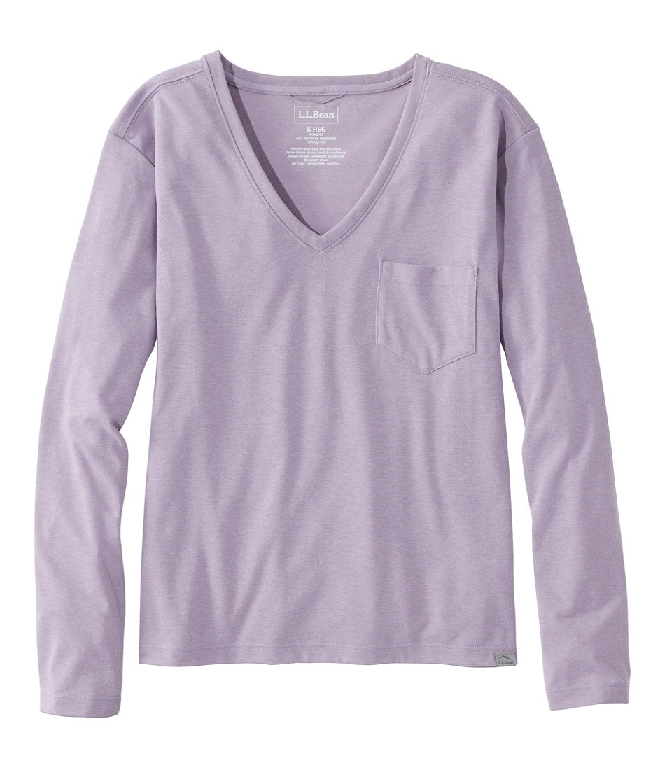 Women's Vista Camp V-Neck Pocket Tee, Long-Sleeve | L.L.Bean US