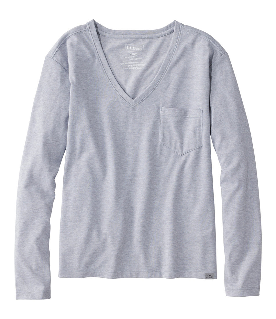 Women's Vista Camp V-Neck Pocket Tee, Long-Sleeve | L.L.Bean US