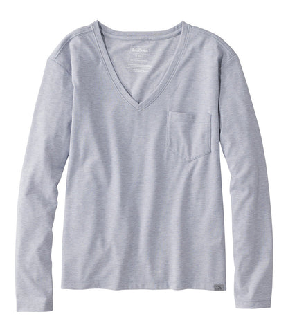 Women's Vista Camp V-Neck Pocket Tee, Long-Sleeve | L.L.Bean US
