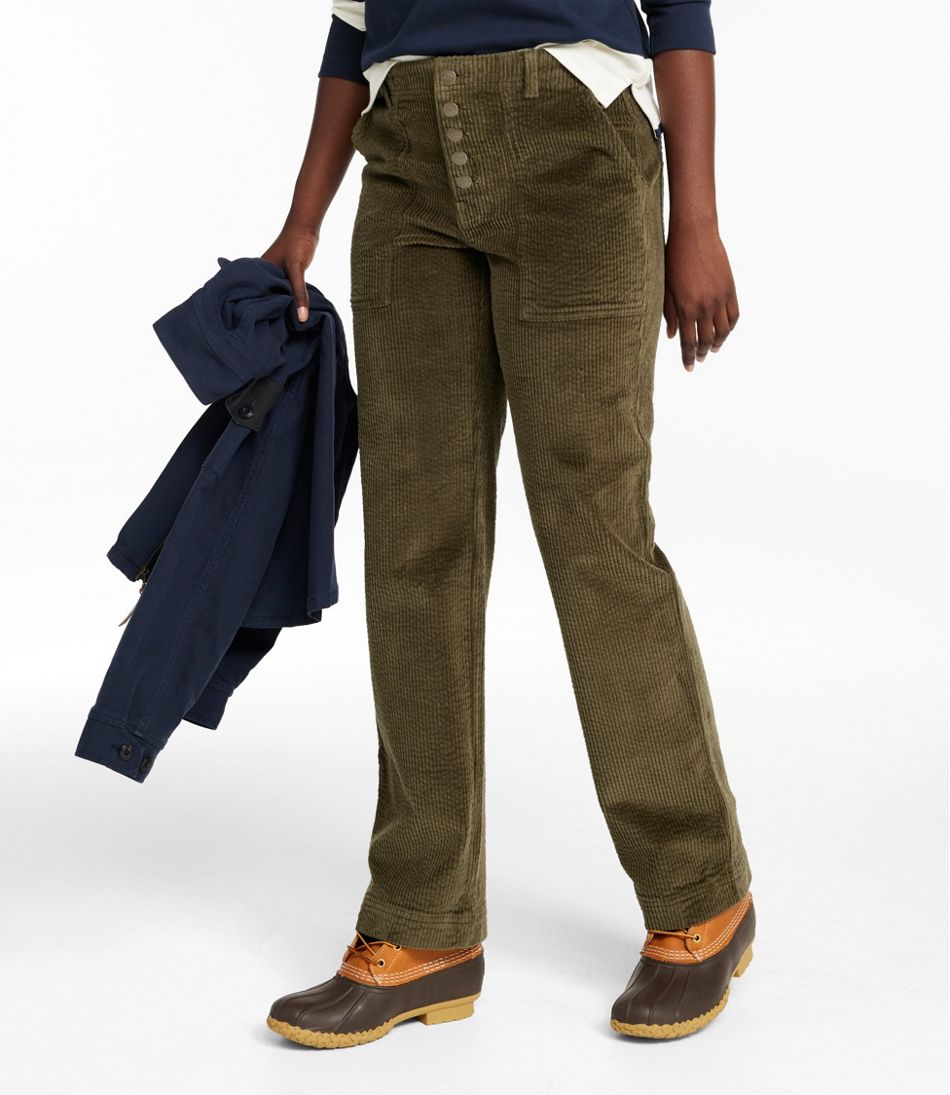 Women's Signature Utility Corduroy Pants, Mid-Rise Straight-Leg | L.L.Bean US