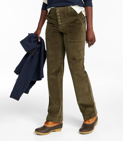 Women's Signature Utility Corduroy Pants, Mid-Rise Straight-Leg | L.L.Bean US