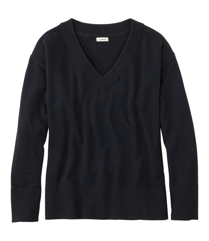 Women's Cotton/Cashmere Sweater, V-Neck | L.L.Bean on sale