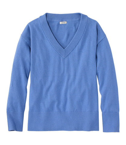 Women's Cotton/Cashmere Sweater, V-Neck | L.L.Bean on sale