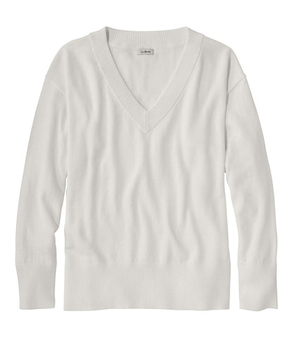 Women's Cotton/Cashmere Sweater, V-Neck | L.L.Bean on sale