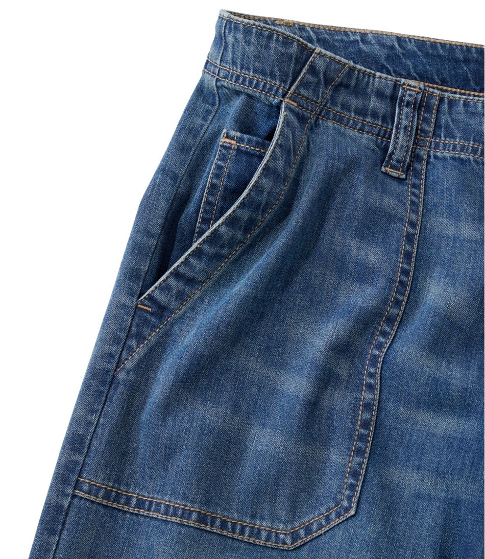 Women's Signature Utility Jeans, Mid-Rise Wide-Leg Ankle | L.L.Bean discount