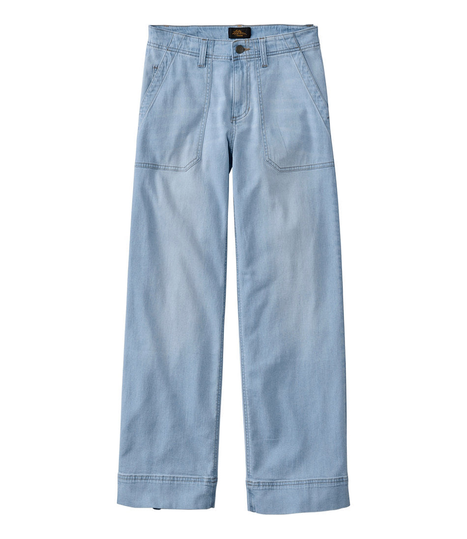 Women's Signature Utility Jeans, Mid-Rise Wide-Leg Ankle | L.L.Bean discount