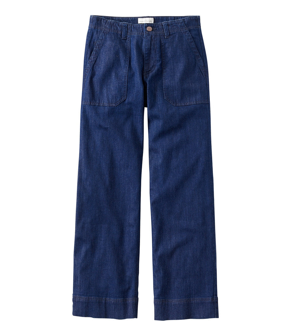 Women's Signature Utility Jeans, Mid-Rise Wide-Leg Ankle | L.L.Bean discount