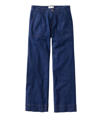 Women's Signature Utility Jeans, Mid-Rise Wide-Leg Ankle | L.L.Bean discount
