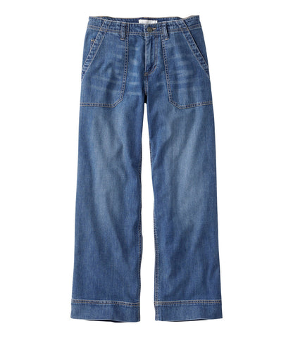 Women's Signature Utility Jeans, Mid-Rise Wide-Leg Ankle | L.L.Bean discount