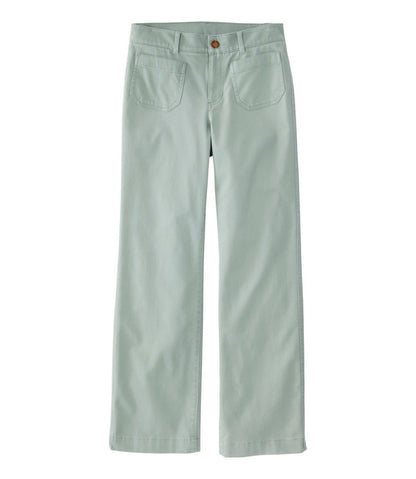 Women's Comfort Stretch Patch Pocket Pants, Mid-Rise Wide Straight-Leg Chino | L.L.Bean online