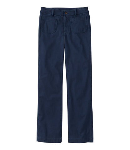 Women's Comfort Stretch Patch Pocket Pants, Mid-Rise Wide Straight-Leg Chino | L.L.Bean online