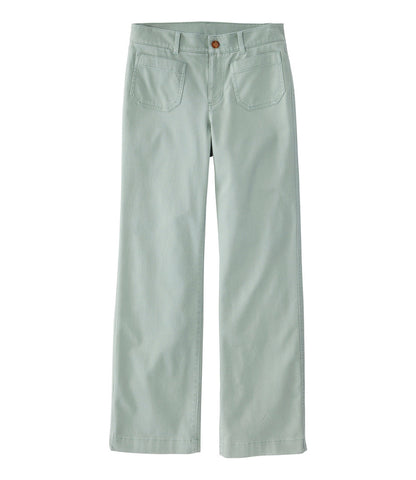 Women's Comfort Stretch Patch Pocket Pants, Mid-Rise Wide Straight-Leg Chino | L.L.Bean online