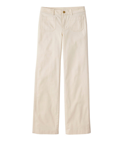 Women's Comfort Stretch Patch Pocket Pants, Mid-Rise Wide Straight-Leg Chino | L.L.Bean online