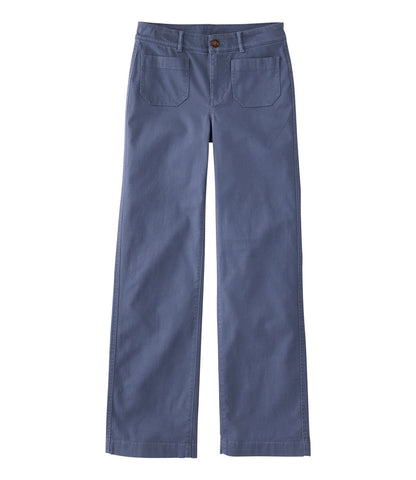 Women's Comfort Stretch Patch Pocket Pants, Mid-Rise Wide Straight-Leg Chino | L.L.Bean online