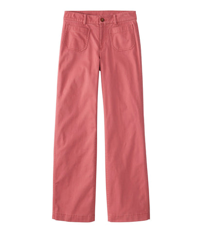 Women's Comfort Stretch Patch Pocket Pants, Mid-Rise Wide Straight-Leg Chino | L.L.Bean online