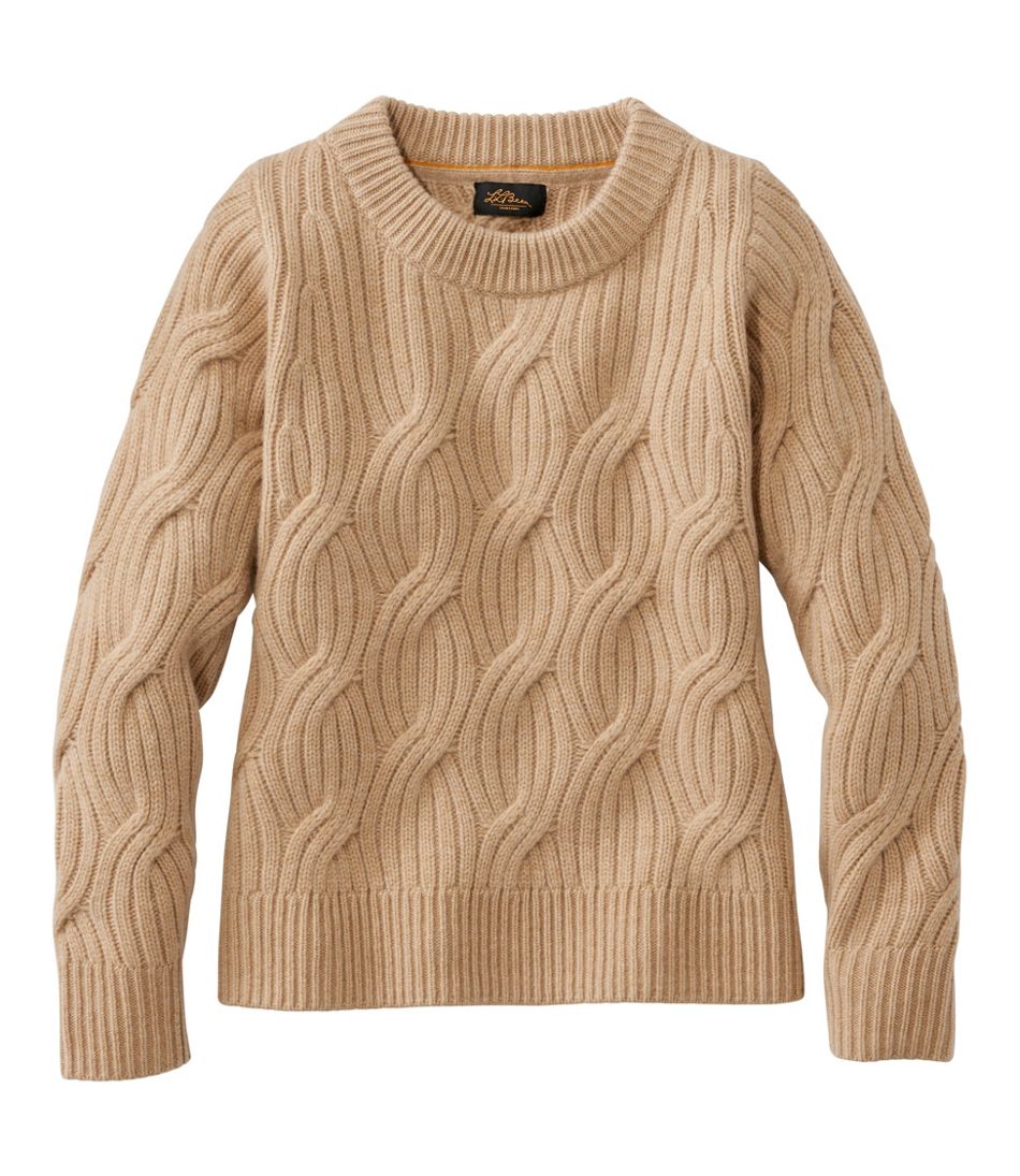 Women's Signature Premium Cashmere Cable Sweater, Crewneck | L.L.Bean online
