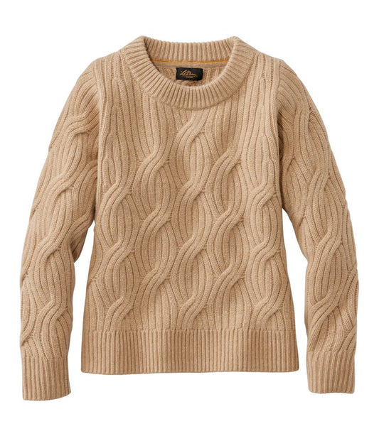 Women's Signature Premium Cashmere Cable Sweater, Crewneck | L.L.Bean online