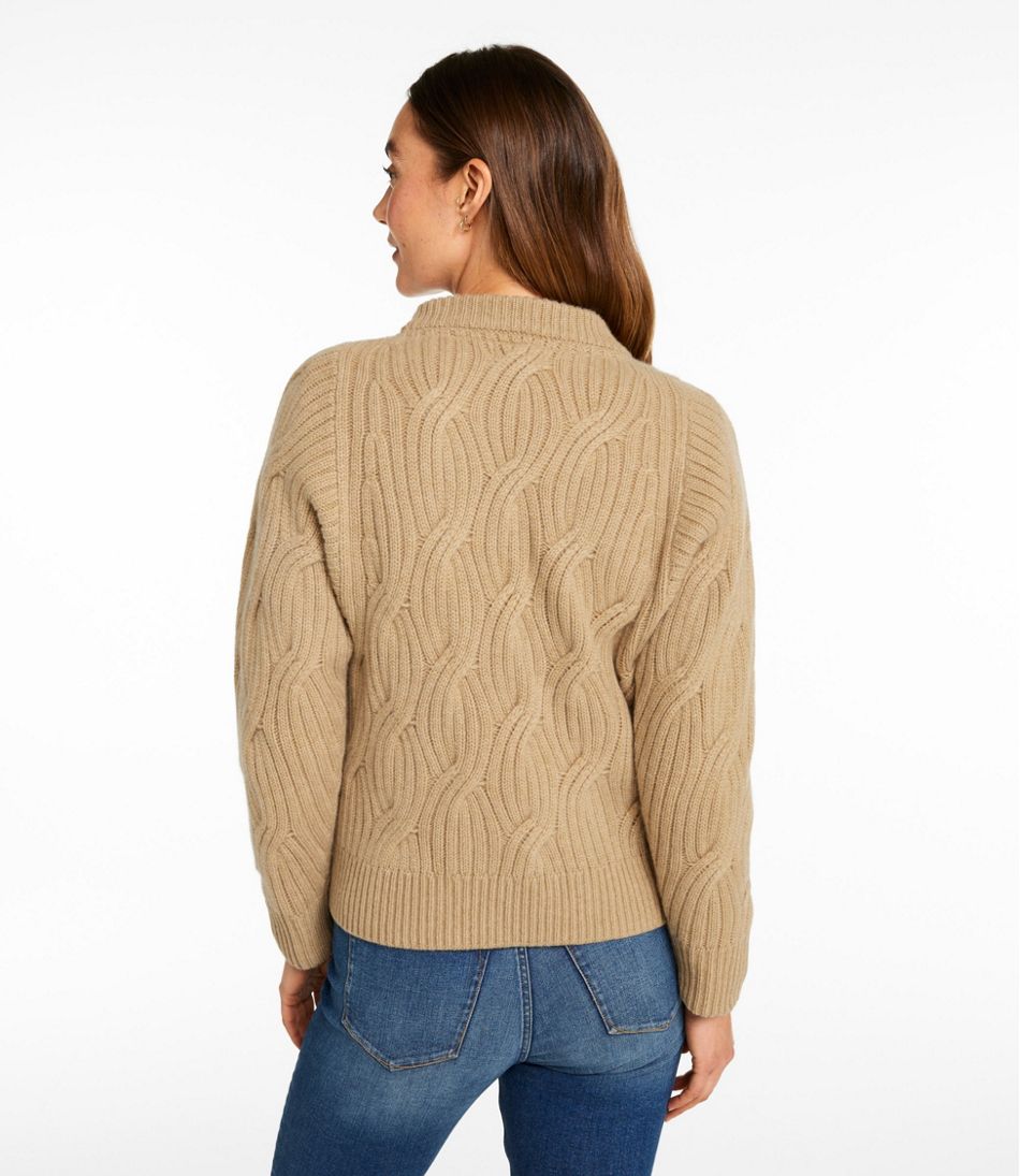 Women's Signature Premium Cashmere Cable Sweater, Crewneck | L.L.Bean online