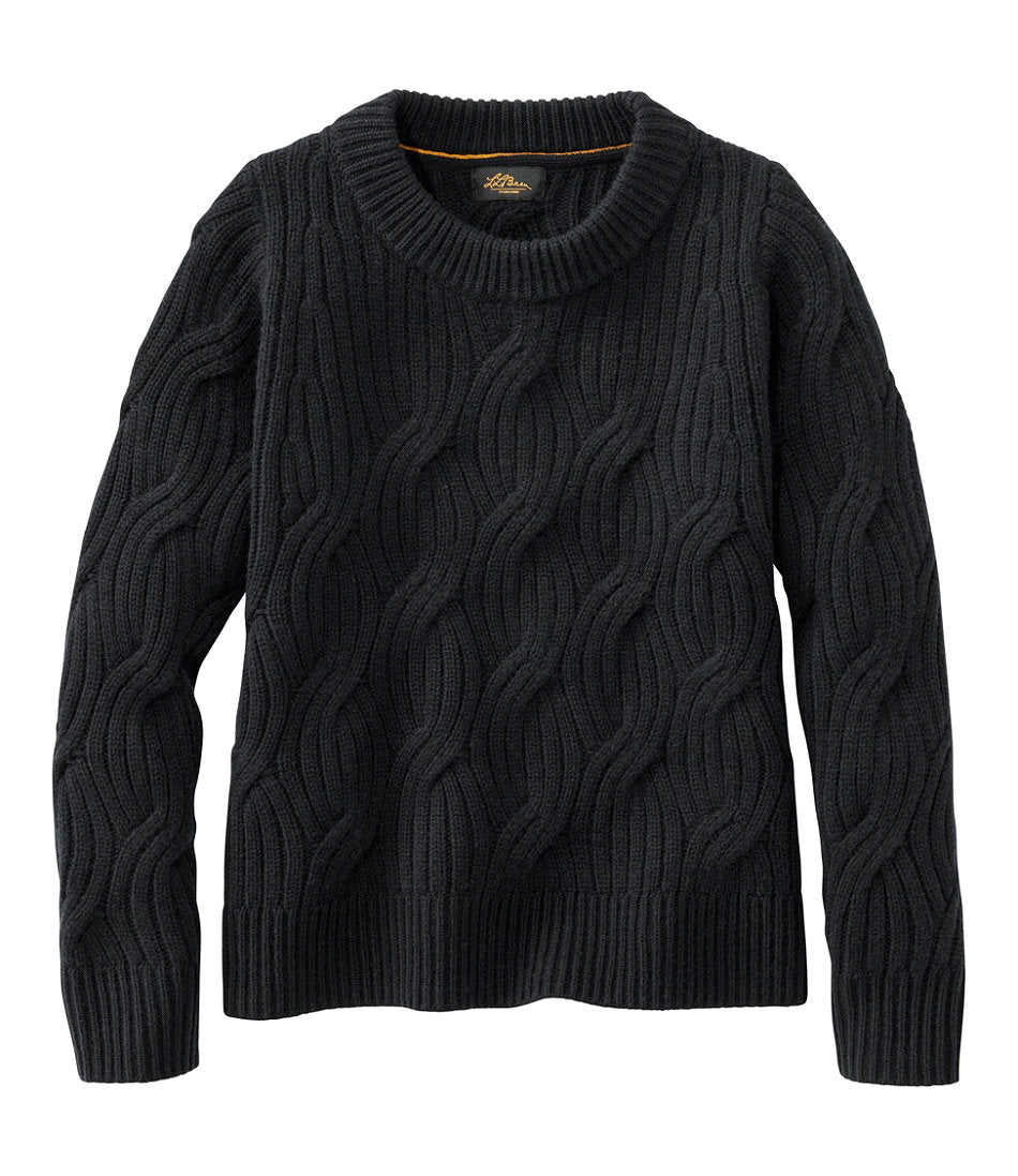 Women's Signature Premium Cashmere Cable Sweater, Crewneck | L.L.Bean online