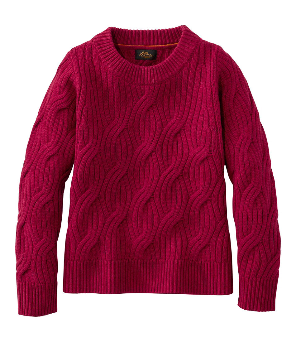 Women's Signature Premium Cashmere Cable Sweater, Crewneck | L.L.Bean online