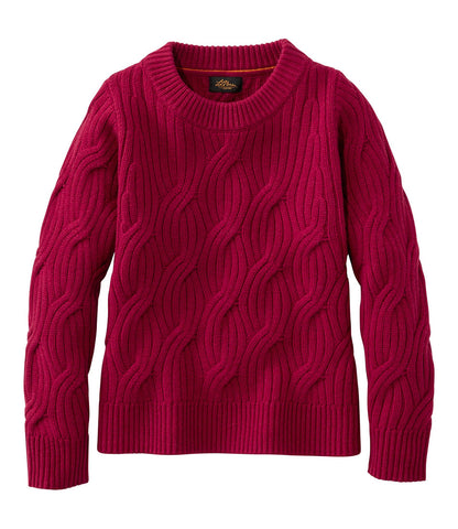 Women's Signature Premium Cashmere Cable Sweater, Crewneck | L.L.Bean online