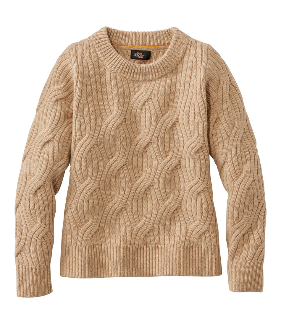 Women's Signature Premium Cashmere Cable Sweater, Crewneck | L.L.Bean online
