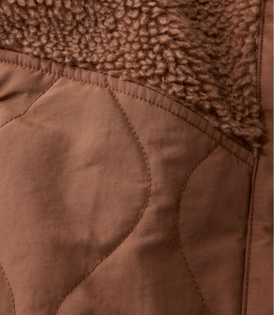 Women's Bean's Mixed Media Sherpa Fleece Jacket | L.L.Bean US