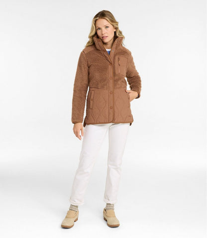 Women's Bean's Mixed Media Sherpa Fleece Jacket | L.L.Bean US