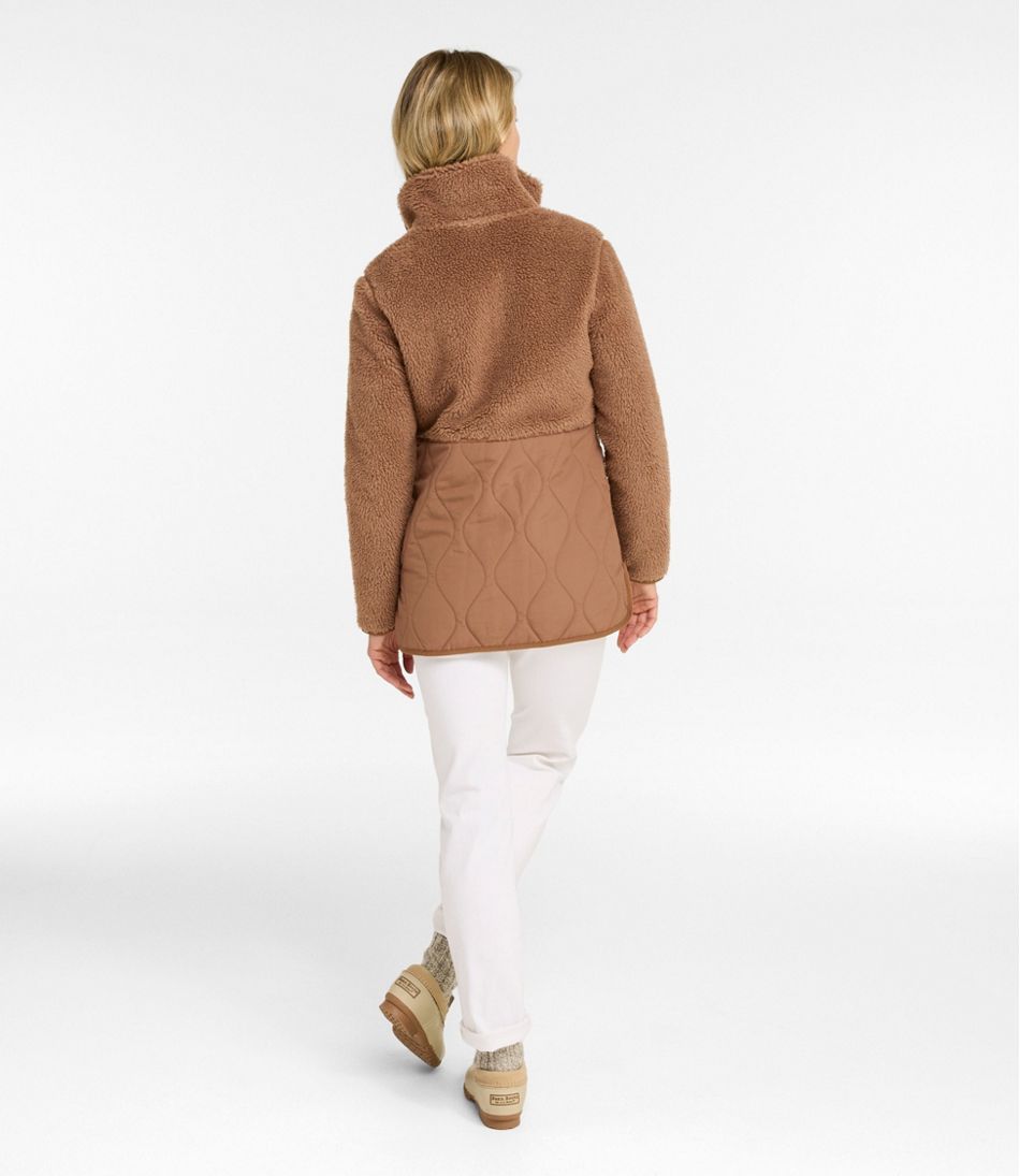 Women's Bean's Mixed Media Sherpa Fleece Jacket | L.L.Bean US