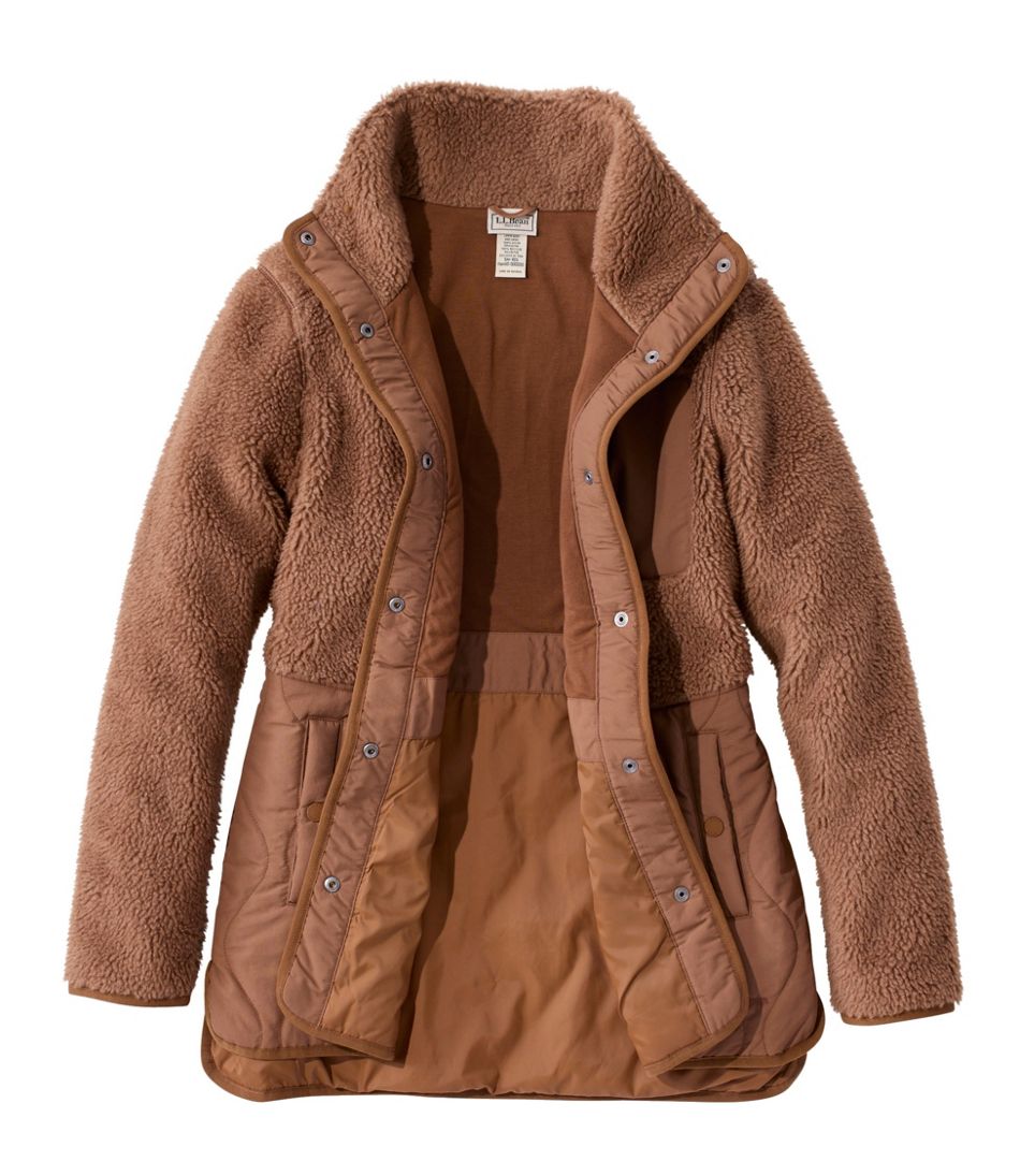 Women's Bean's Mixed Media Sherpa Fleece Jacket | L.L.Bean US