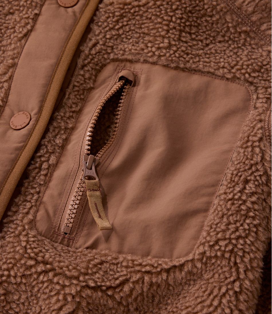 Women's Bean's Mixed Media Sherpa Fleece Jacket | L.L.Bean US