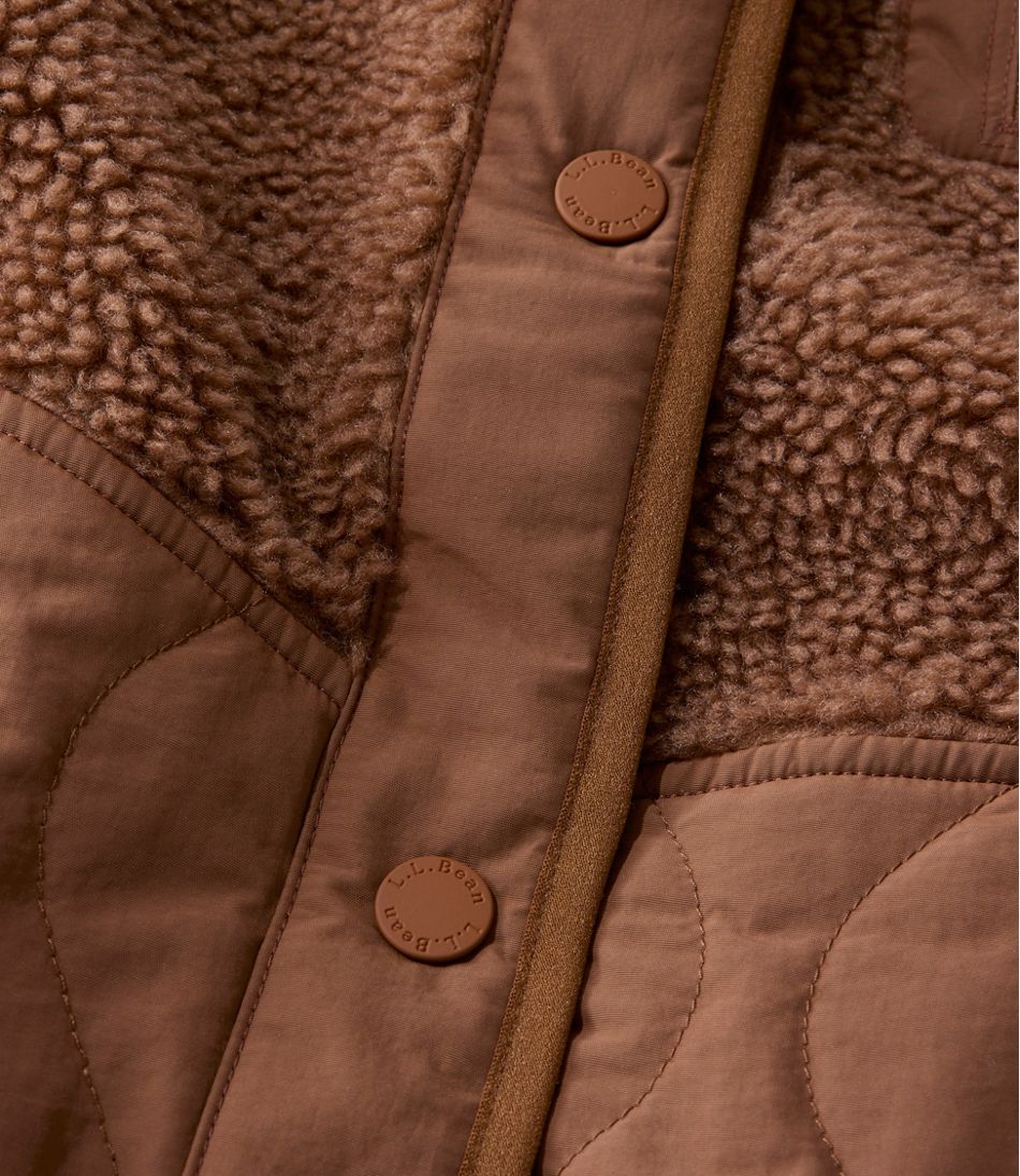 Women's Bean's Mixed Media Sherpa Fleece Jacket | L.L.Bean US